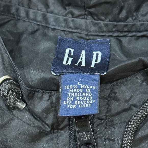 GAP Black Hooded Anorak with Storage Pouch - Picture 2 of 7